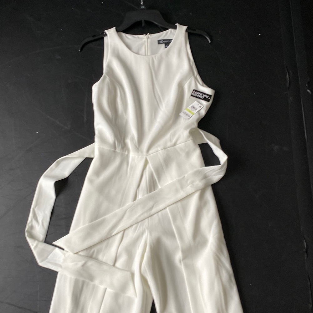 INC Ivory Tulip Leg Jumpsuit Size 4